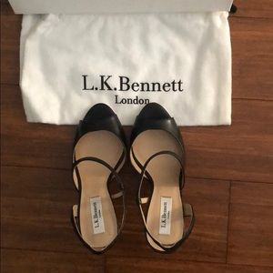 New black LK Bennett strap sandals